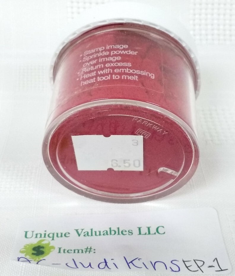 JudiKins Embossing Powder 1 Red and 1 Diamond Sparkle Items Previously Opened