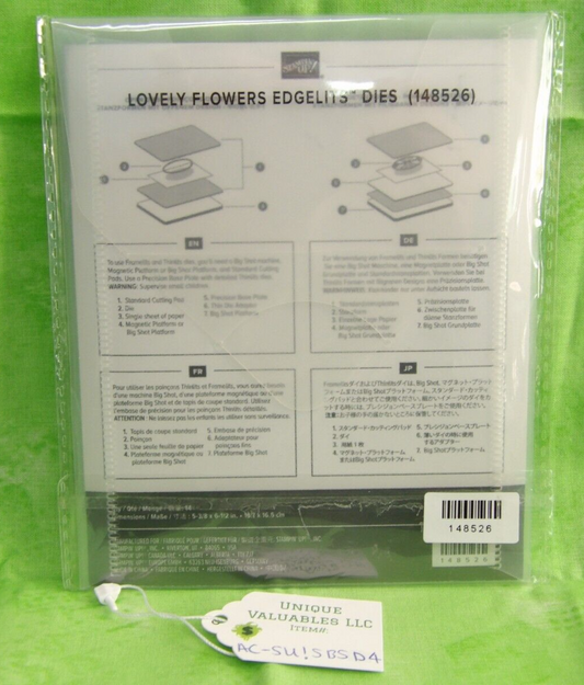 Sizzix Big Shot for Stampin'Up! 148526 LOVELY FLOWERS EDGELITS DIES