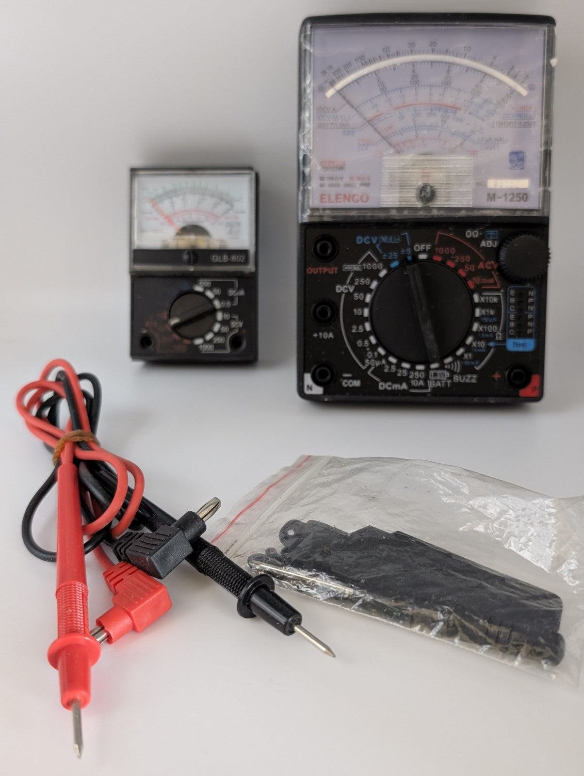 ELENCO M-1250 Analog Multimeter M-1250-K with Box Used UnTested Vintage 