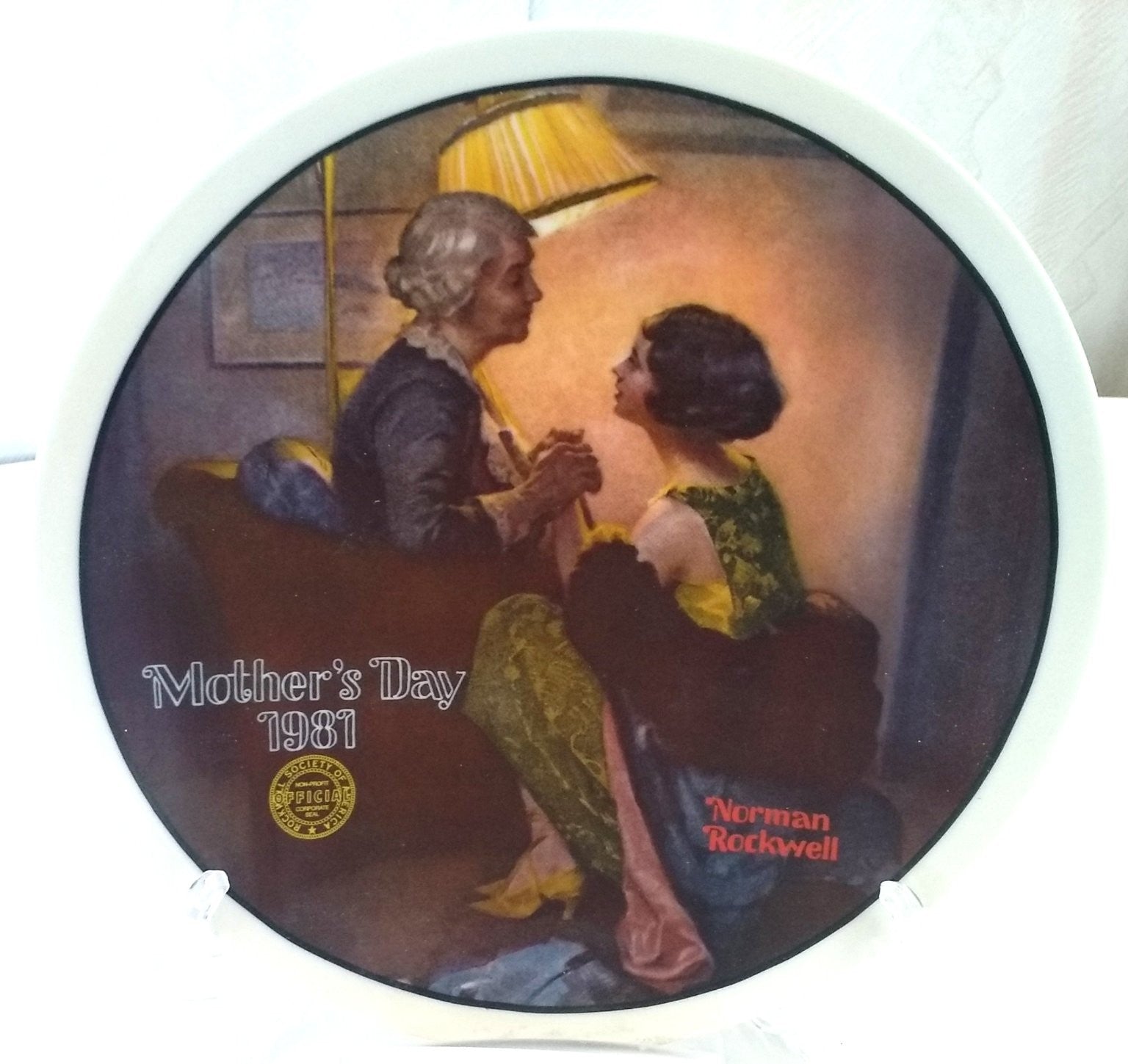 Knowles Mother's Day 1981 After the Party by Norman Rockwell LE Bradex