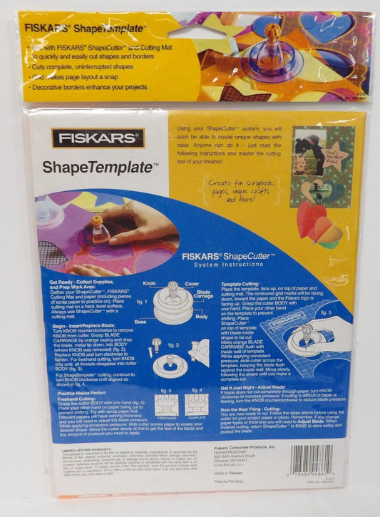 FISKARS ShapeTemplate Shapes-1 Cloud Victorian Heart Oval Circle for ShapeCutter
