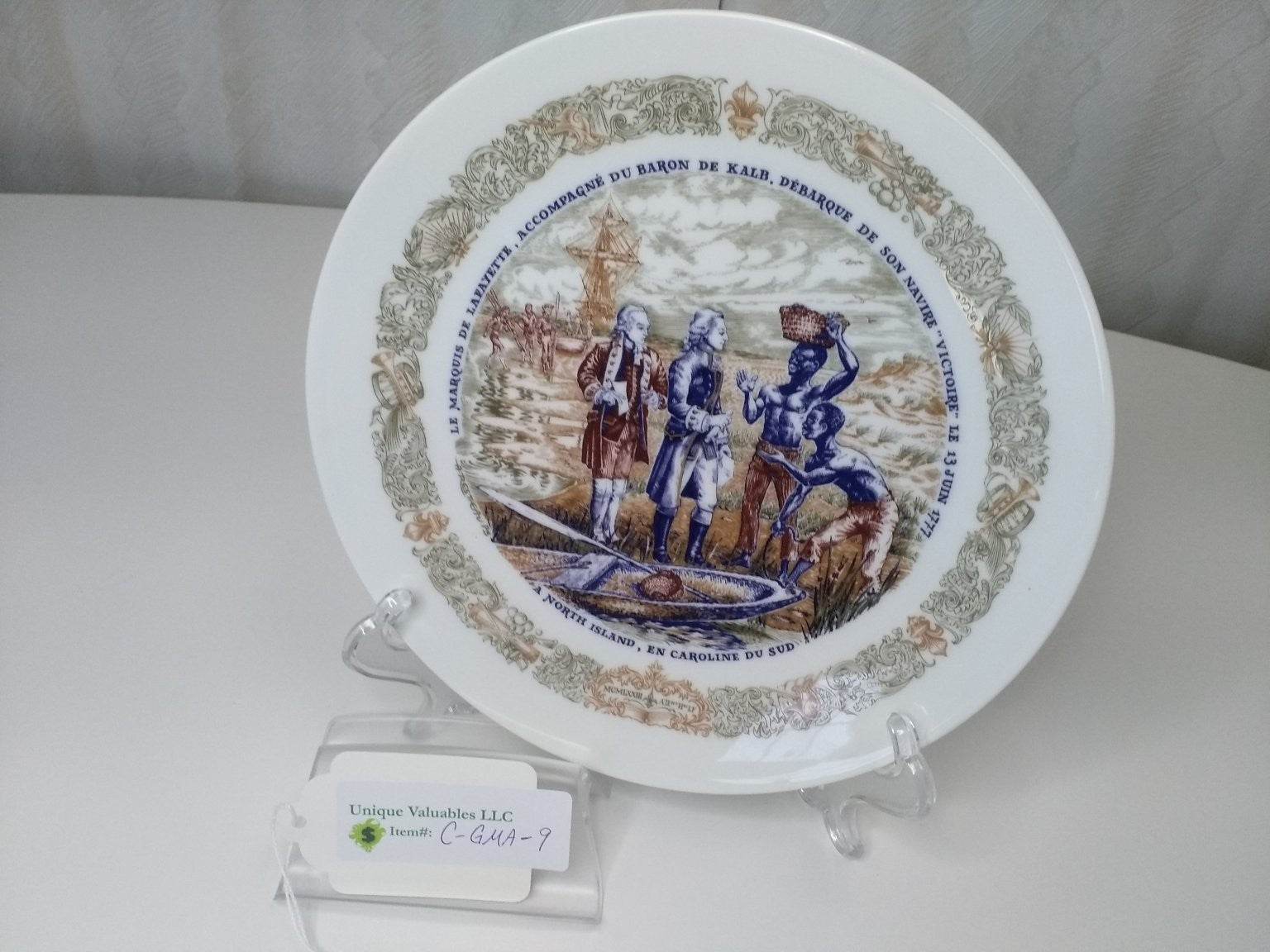 D'Arceau-Limoges Lafayette débarque de son navire Victoire by Restieau Limoges