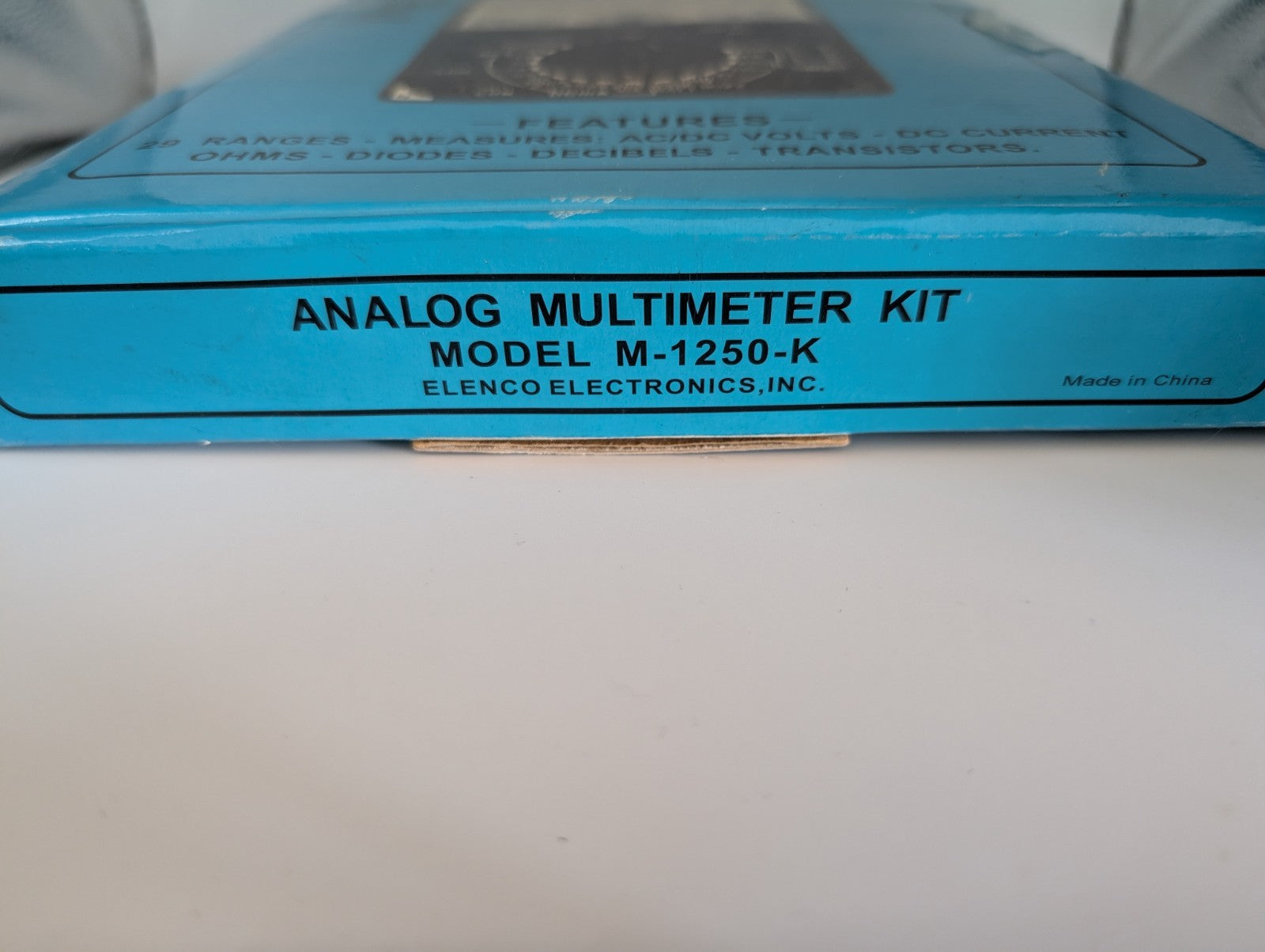 ELENCO M-1250 Analog Multimeter M-1250-K with Box Used UnTested Vintage 