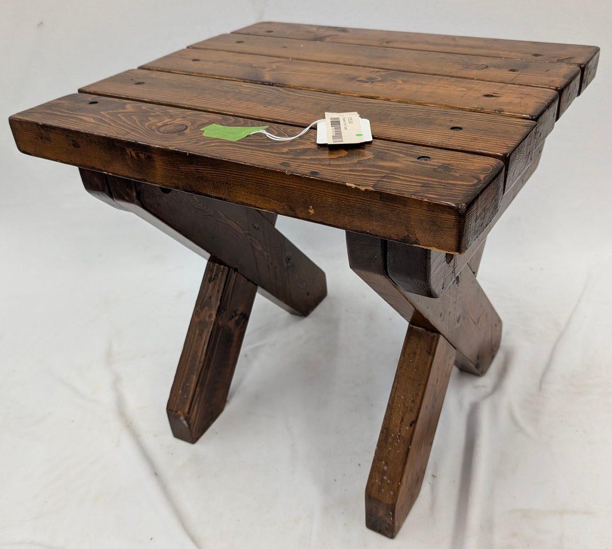 Handmade Square Wooden End Table