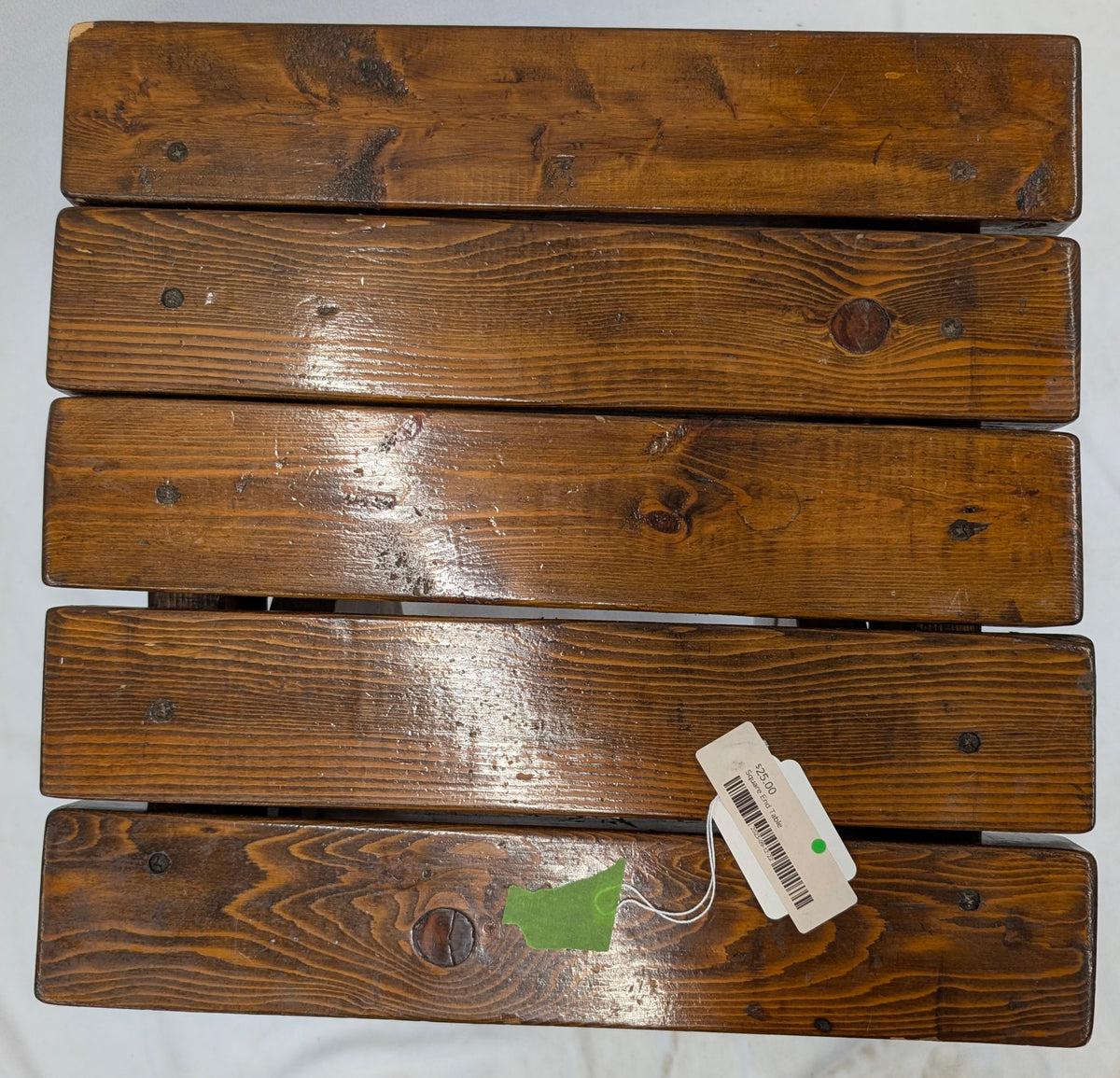 Handmade Square Wooden End Table